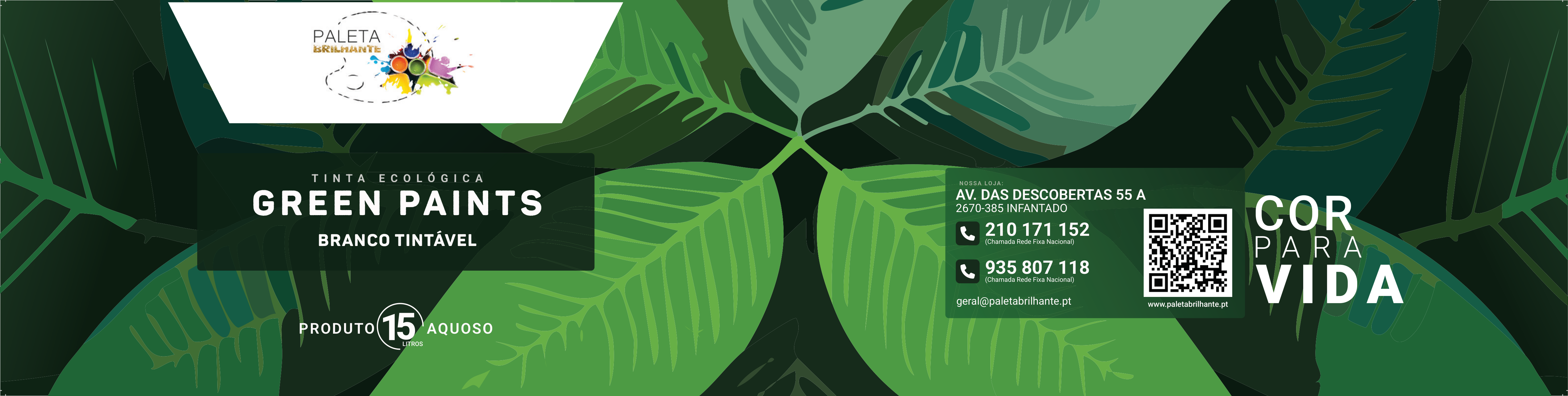 Rótulo Green Paints — Tinta Ecológica Branco Tintável 15 L